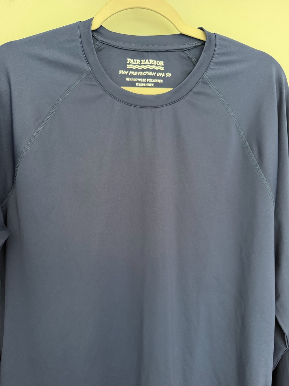 Fair Harbor Anchor Sun Protection 50 Navy Blue Swim Rash Guard Long Sleeve Shirt - Picture 6 of 17